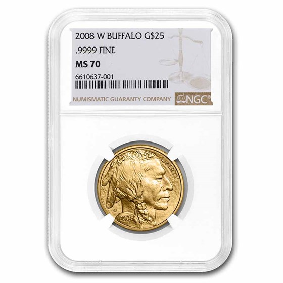 2008-W 1/2 oz Gold Buffalo MS-70 NGC 2008-W 1/2 oz Gold Buffalo MS-70 NGC